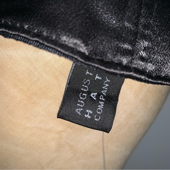 Women’s Size AUGUST HAT COMPANY Satin Polyester Black Hopeless Romantic Cap NWT - Picture 3 of 14